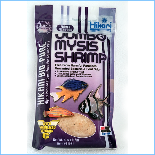 Hikari Jumbo Mysis Shrimp 1 Hikari Jumbo Mysis Shrimp 4oz
